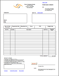 purchase order form