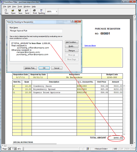 Forms Routing Workflow Rule Design